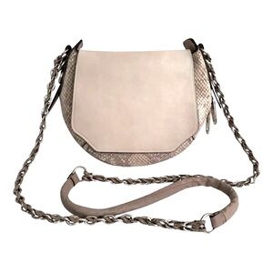 rag & bone Bradbury Mini Saddle Flap Distressed Python/Snakeskin Leather
